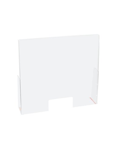 Schermo protettivo da banco CON feritoia H60xL80cm in PET Lebez 81034.