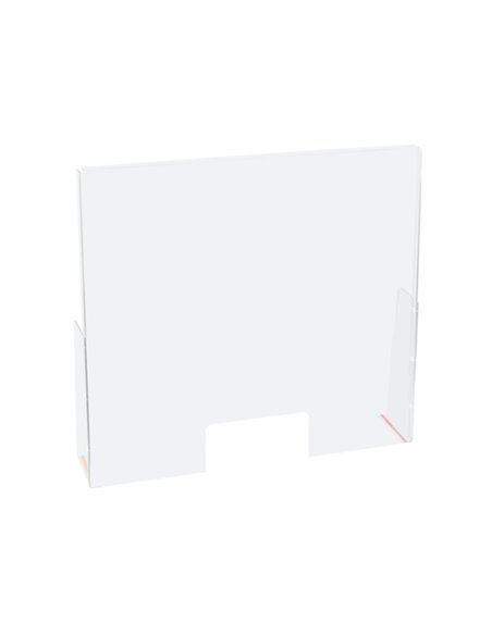 Schermo protettivo da banco CON feritoia H60xL80cm in PET Lebez 81034.