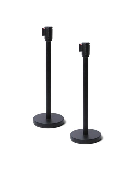 1 Colonnina segnapercorso NERA con nastro 250cm NERO BB Economy BBEBLACK STUDIO T COLONNINE SEGNAPERCORSO E ACCESSORI