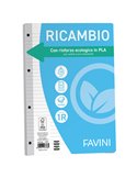 Ricambi c/rinforzo ecologico f.to A4 100gr 40fg 1 rigo Favini A477404