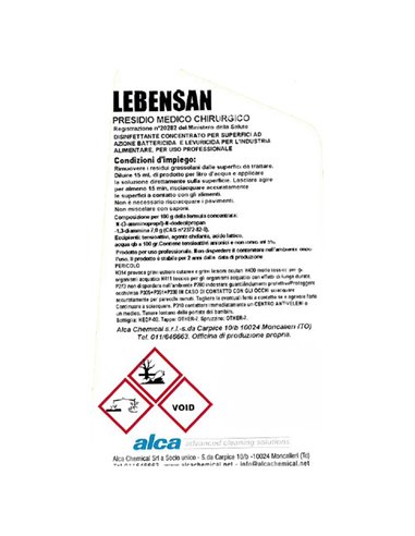 Disinfettante Lebensan tanica 5L Alca ALC1065 ALCA DETERGENTI-DETERSIVI PER PULIZIA