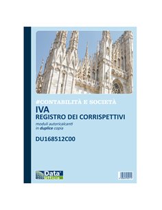 Blocco registro corrispettivi 12/12autor. 29,7x21,5cm DU168512C00 Data Ufficio DU168512C00 DATA UFFICIO REGISTRI CONTABILITA'... 2