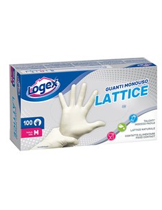 Scatola da 100 guanti monouso in lattice Tg. M Logex B5LX-0702V02 NEW LOGEX PROFESSIONAL GUANTI DI PROTEZIONE