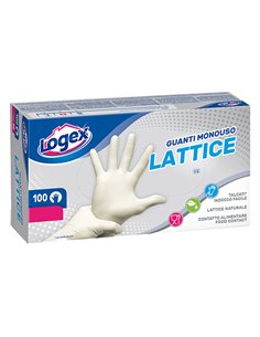 Scatola da 100 guanti monouso in lattice Tg. L Logex B5LX-0702V03 NEW LOGEX PROFESSIONAL GUANTI DI PROTEZIONE