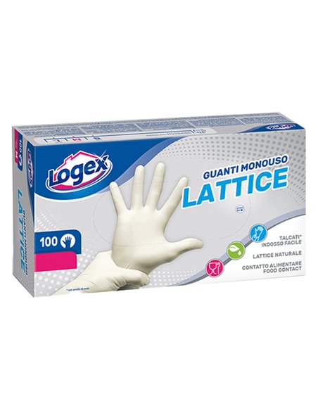 Scatola da 100 guanti monouso in lattice Tg. L Logex B5LX-0702V03 NEW LOGEX PROFESSIONAL GUANTI DI PROTEZIONE