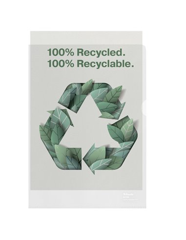100 buste a L riciclate 100 f.to 22x30cm antiriflesso De Luxe Esselte 627499 ESSELTE CARTELLINE APERTE SU DUE LATI