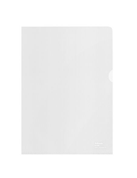 100 buste a L riciclate 100 f.to 22x30cm antiriflesso De Luxe Esselte 627499 ESSELTE CARTELLINE APERTE SU DUE LATI