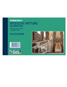 Blocco ricevute/fatture affitto 50/50copie autor. 10x16,8cm DU1612C0000 DU1612C0000 DATA UFFICIO BLOCCHI RICEVUTE-FATTURE
