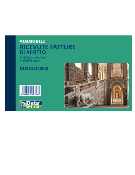 Blocco ricevute/fatture affitto 50/50copie autor. 10x16,8cm DU1612C0000 DU1612C0000 DATA UFFICIO BLOCCHI RICEVUTE-FATTURE