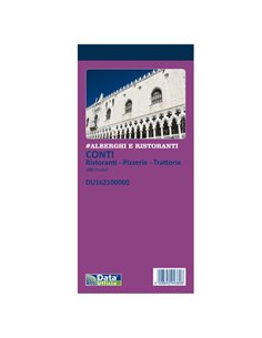 Blocco conti ristoranti/pizzerie/trattorie 100copie 21,5x10cm DU162100000 DU162100000 DATA UFFICIO ALBERGHI-RISTORANTI