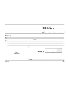 Blocco ricevute generiche 50/50 copie autor. 10x16,8cm DU162570000 DU162570000 2