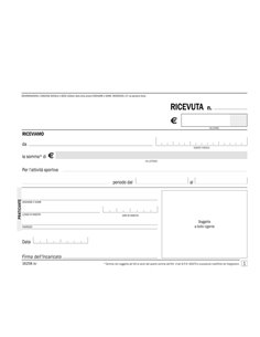 Blocco ricevute pagamento attivitA' sportive 50/50 copie autor. DU162580000 DU162580000 2