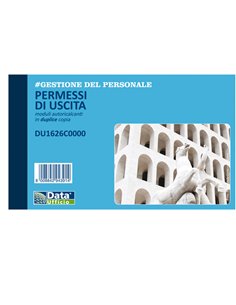 Blocco permessi di uscita 50/50copie autor. 10x16,8cm DU1626C0000 DU1626C0000