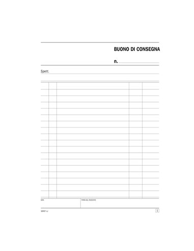 Blocco buoni di consegna 50/50copie autor. 21,5x14,8cm DU164570000 DU164570000