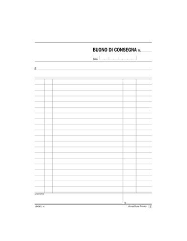 Blocco buoni di consegna 33/33/33copie autor. 21,5x14,8cm DU164583300 DU164583300