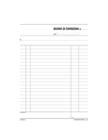 Blocco buoni di consegna 33/33/33copie autor. 21,5x14,8cm DU164583300 DU164583300