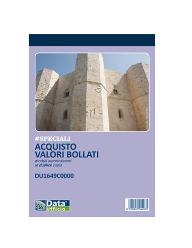 Blocco distinta acquisto carte valori 50/50copie autor. 21,5x14,8cm DU1649C0000 DU1649C0000