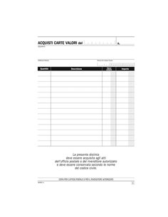 Blocco distinta acquisto carte valori 50/50copie autor. 21,5x14,8cm DU1649C0000 DU1649C0000 2