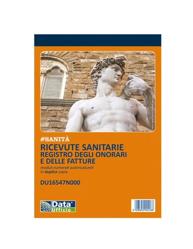 Blocco registro onorari/fatture ricevute sanitarie 50/50 autoric. DU16547N000 DU16547N000 DATA UFFICIO BLOCCHI RICEVUTE-FATTURE