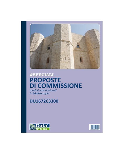 Blocco Proposte Commissione 33/33/33copie autor. 29,7x21,5cm DU1672C3300 DU1672C3300