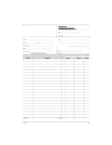 Blocco Proposte Commissione 33/33/33copie autor. 29,7x21,5cm DU1672C3300 DU1672C3300