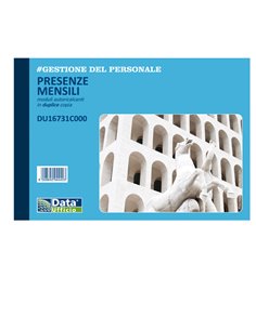 Blocco presenze mensili 25/25copie autor. 14,8x21,5cm DU16731C000 DU16731C000
