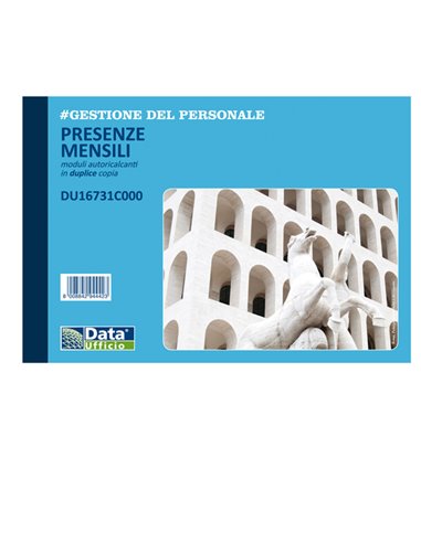 Blocco presenze mensili 25/25copie autor. 14,8x21,5cm DU16731C000 DU16731C000