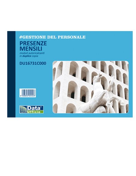 Blocco presenze mensili 25/25copie autor. 14,8x21,5cm DU16731C000 DU16731C000