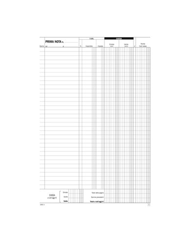Blocco prima nota cassa/iva 50/50copie autor. 29,7x21,5cm DU1680C0000 DU1680C0000