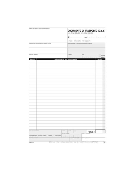 Blocco DDT 50/50copie autor. 29,7x21,5cm DU1687CD200 DU1687CD200 DATA UFFICIO MAGAZZINO-TRASPORTI