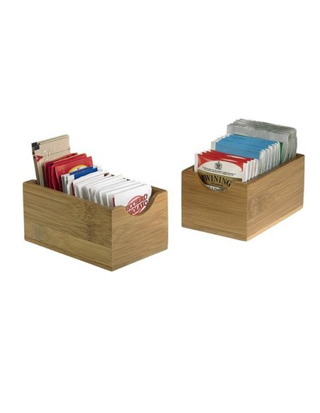 Vaschetta portabustine in bamboo 7x11x5,5cm naturale Leone S0079 LEONE ACCESSORI PER IL BUFFET