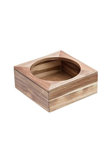 Supporto ciotola in bamboo 26x26x11cm naturale Leone S0088