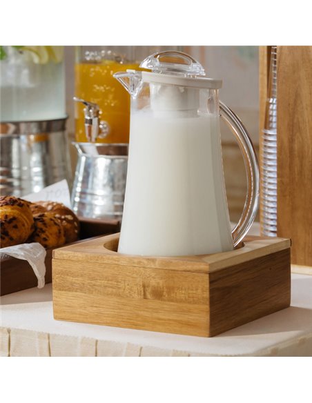 Supporto caraffa in bamboo 20x20x8cm naturale Leone S0087