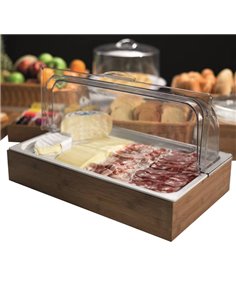 Set espositore buffet GN 1/1 53x32cm naturale Leone S1003 LEONE ACCESSORI PER IL BUFFET