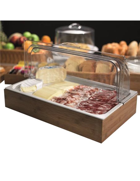 Set espositore buffet GN 1/1 53x32cm naturale Leone S1003 LEONE ACCESSORI PER IL BUFFET