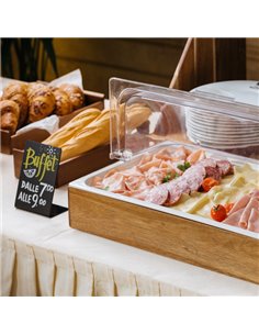 Set espositore buffet GN 1/1 53x32cm naturale Leone S1003 LEONE ACCESSORI PER IL BUFFET 2