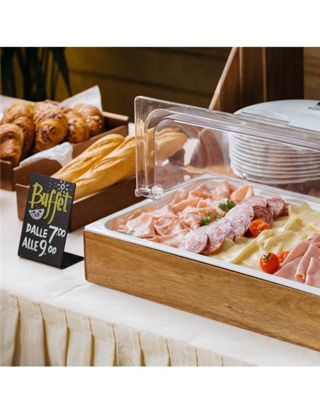 Set espositore buffet GN 1/1 53x32cm naturale Leone S1003 LEONE ACCESSORI PER IL BUFFET