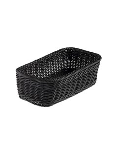 Cestino Vanity polipropilene rettangolare 32,5x17,5x10h cm nero Leone T0562.Z