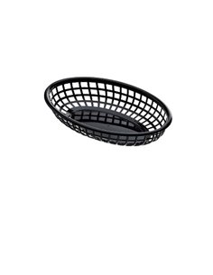 Cestino americano ovale in plastica 23,5x15x4,5cm nero Leone T0508