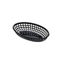 Cestino americano ovale in plastica 27,5x17,5x4cm nero Leone T0509