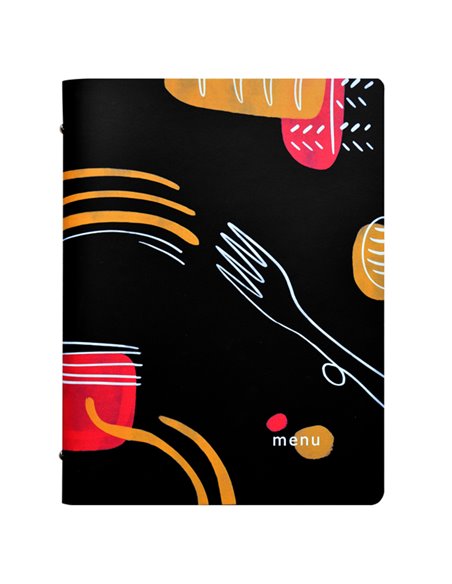 PortamenU' F.to A4 24,6x31,6cm Linea Spaghetti - nero F360025