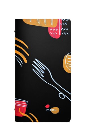 PortamenU' F.to 18x31,6cm Linea Spaghetti - nero F360035