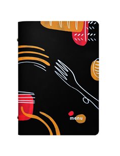 PortamenU' F.to A5 17x23cm Linea Spaghetti - nero F360045