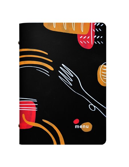 PortamenU' F.to A5 17x23cm Linea Spaghetti - nero F360045