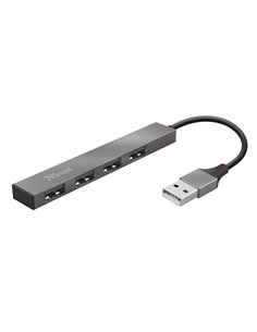 Hub Mini USB a 4 porte in alluminio Halyx -Trust 23786
