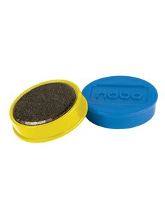 10 Magneti Ø38mm colori assortiti Nobo 1915311 NOBO MAGNETI E SPILLI CARTOGRAFICI 2