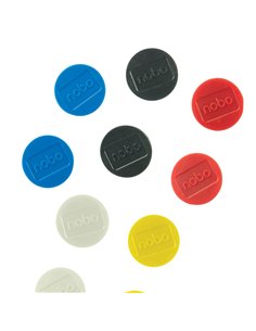 10 Magneti extra-forte Ø38mm colori assortiti Nobo 1915318 NOBO MAGNETI E SPILLI CARTOGRAFICI