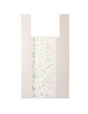 Scatola 500 Shoppers bianchi MIDI 16µ 28x50CM 7+7cm Mater-Bi G1D008S