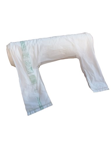 Rotolo da 100 Shopper bianchi MAXI 13µ 30x60CM 10+10cm Mater-Bi G1D009R No Brand SHOPPERS BIODEGRADABILI