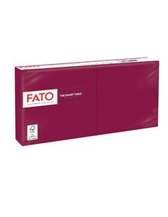 100 tovaglioli carta 24x24cm 2 Veli Bordeaux Fato 82543003